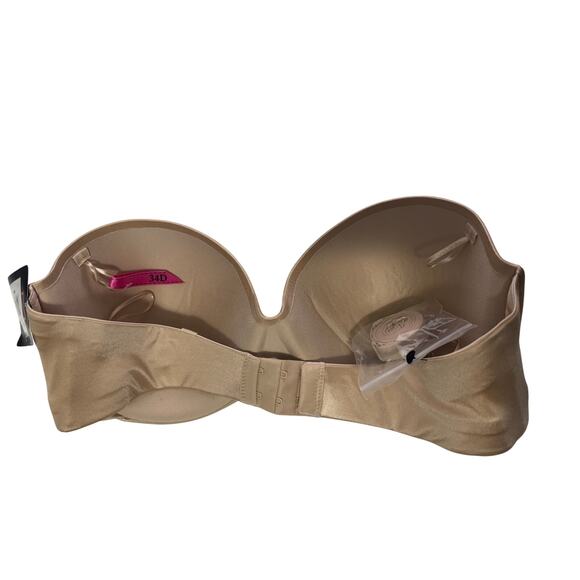 Maidenform Extra Coverage Nude Strapless Multi-Way Bra Size 34D NWT - Picture 2 of 3